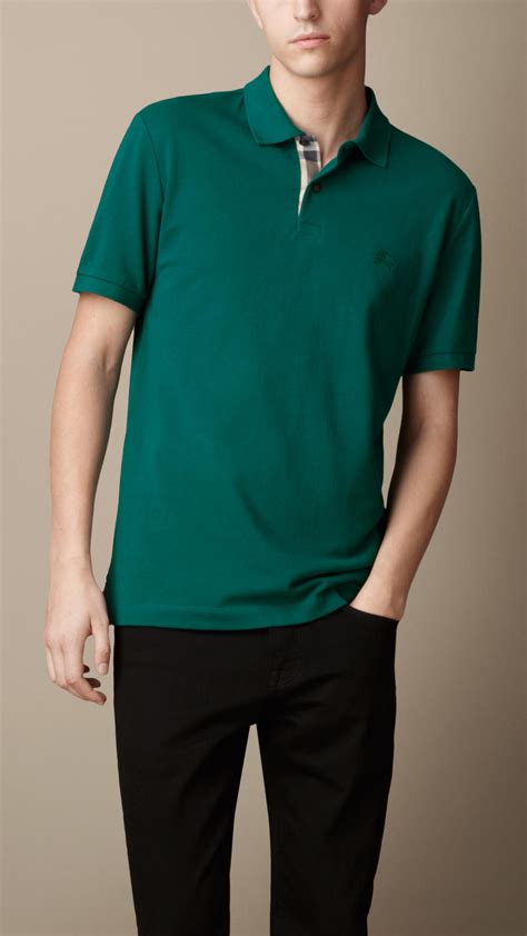 aqua green burberry polo|Men’s Designer T.